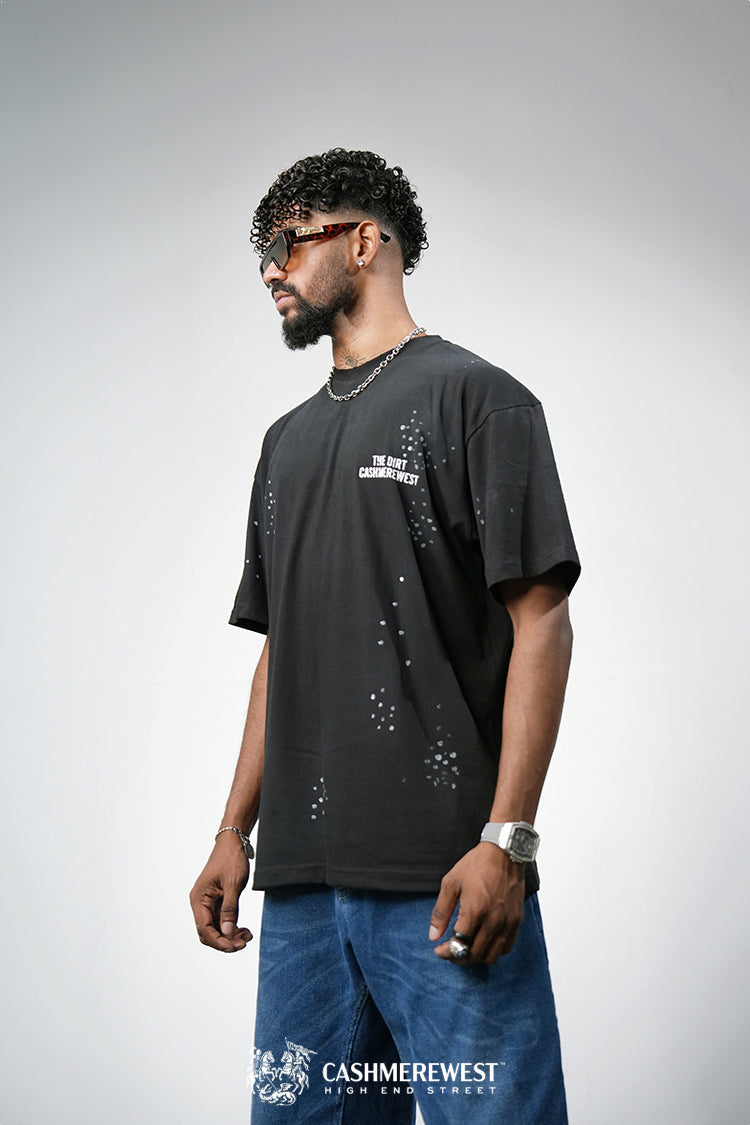 WHITE DOTTED HEAVY TEE