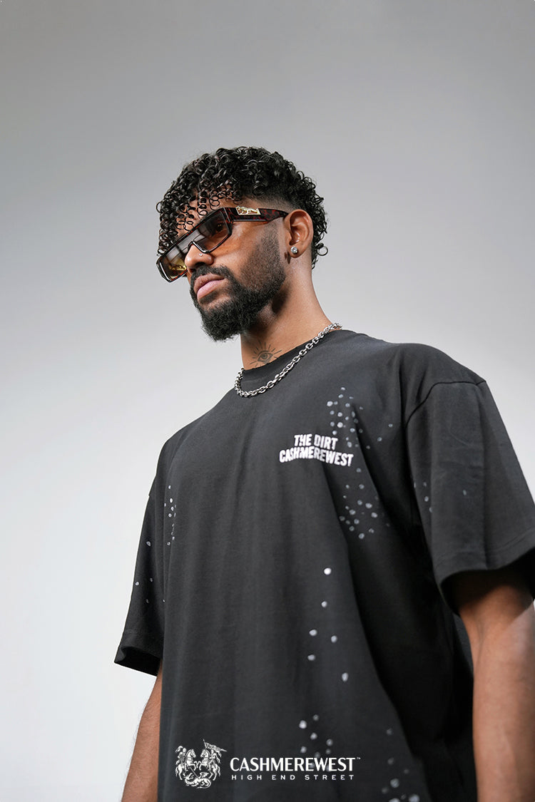 WHITE DOTTED HEAVY TEE