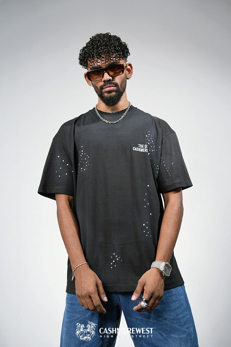 WHITE DOTTED HEAVY TEE