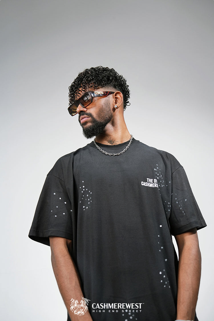 WHITE DOTTED HEAVY TEE