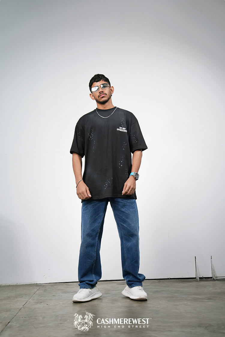 WHITE DOTTED HEAVY TEE