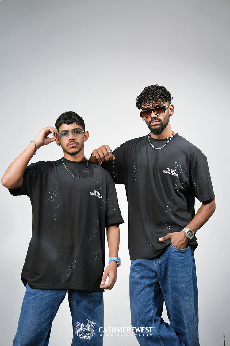 WHITE DOTTED HEAVY TEE