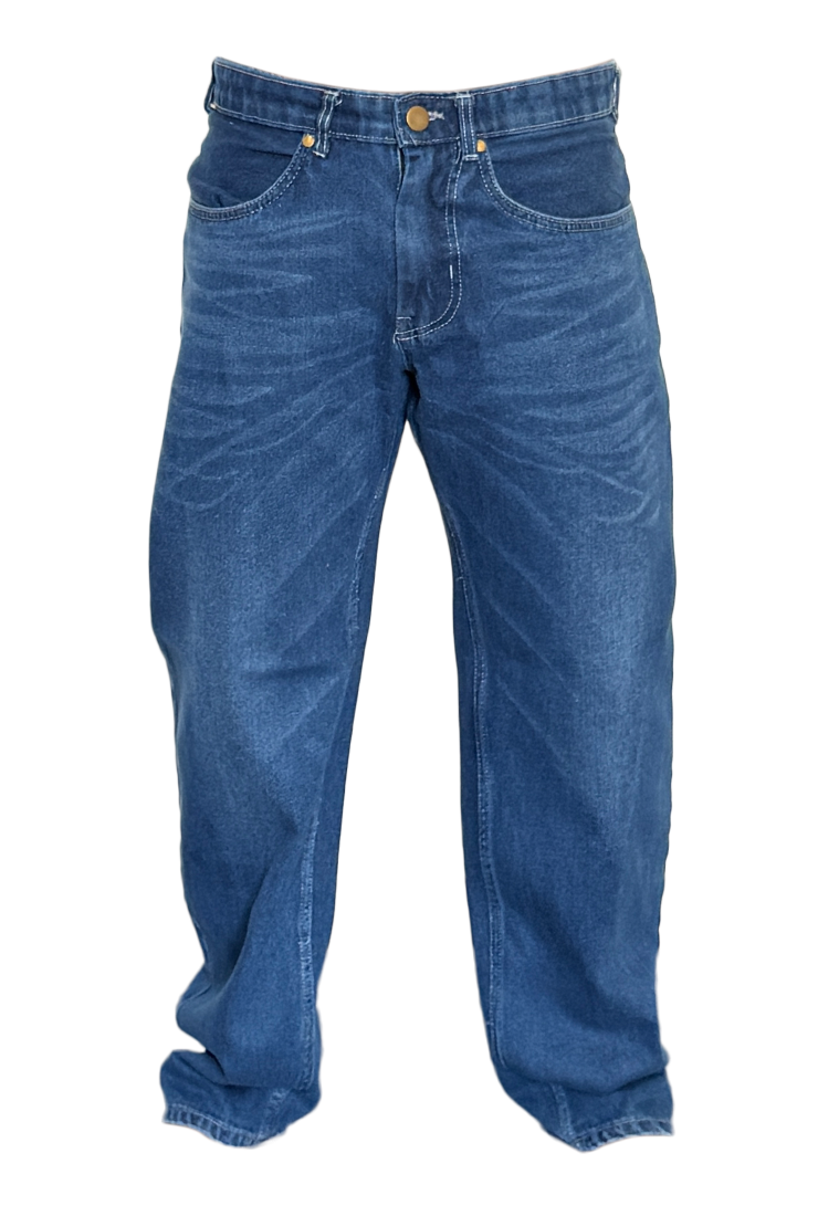 LOOSE FIT BLUE DENIM