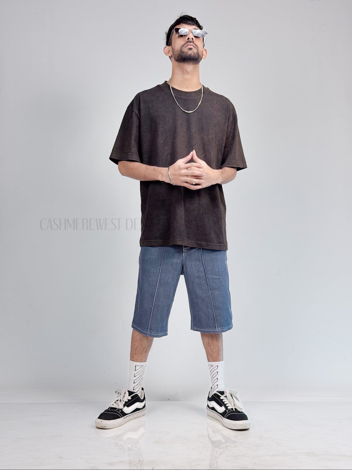 PinTag Ash Color Denim Short