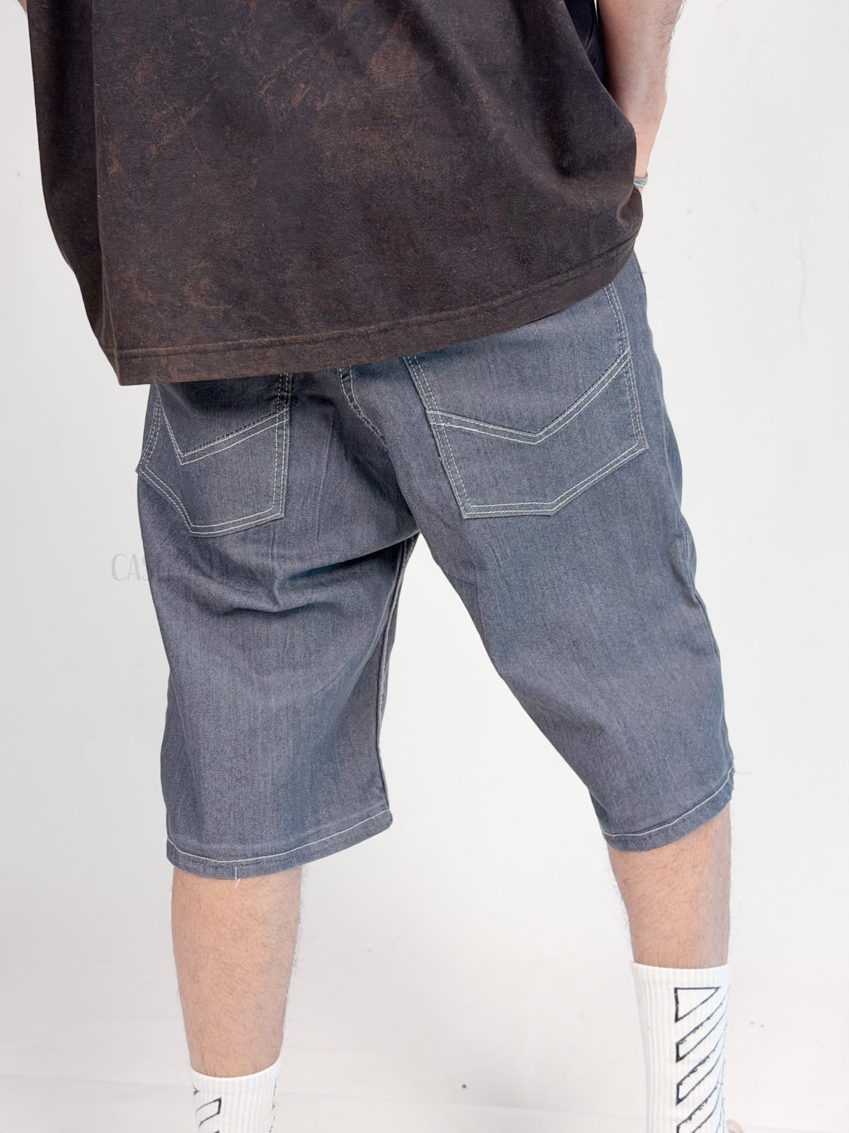 PinTag Ash Color Denim Short