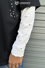 BLACK DOTTED LAYERED HEAVY TEE