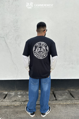 BLACK DOTTED LAYERED HEAVY TEE