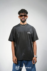 WHITE DOTTED HEAVY TEE