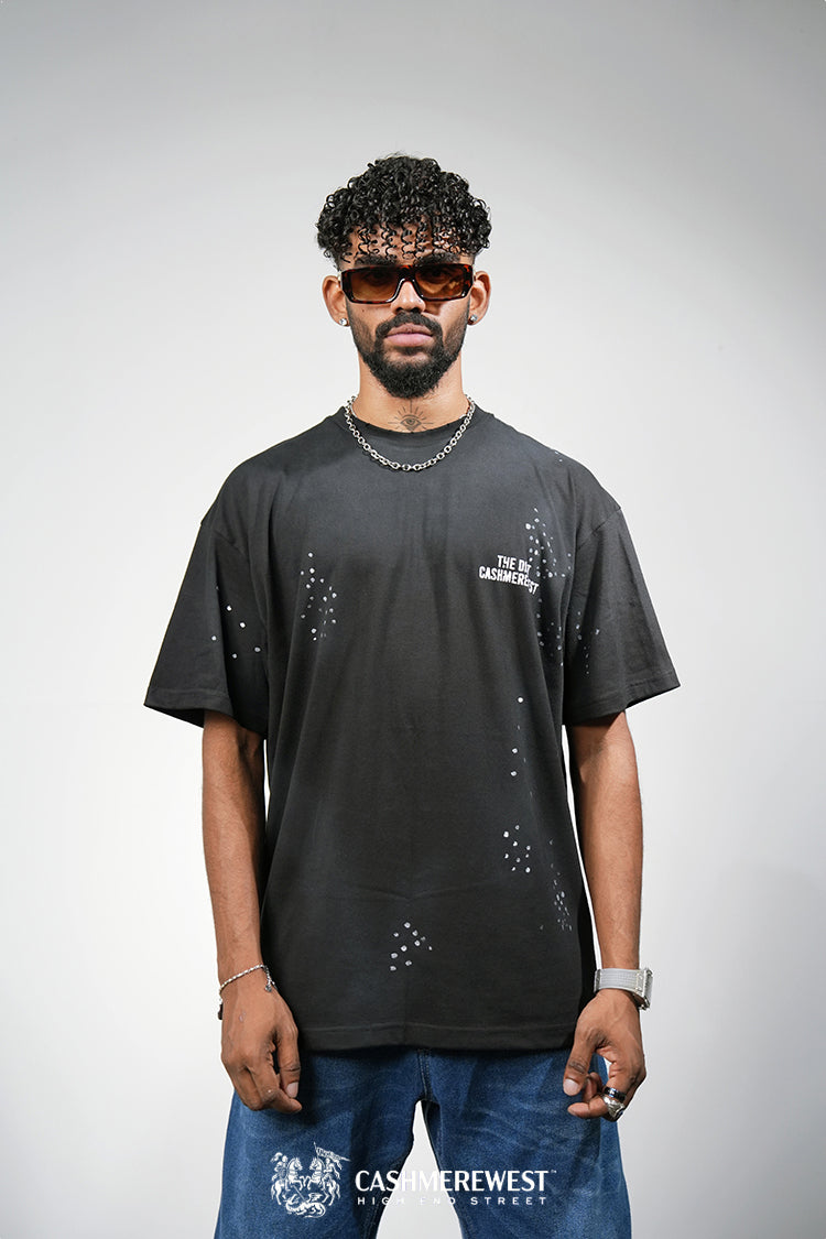 WHITE DOTTED HEAVY TEE